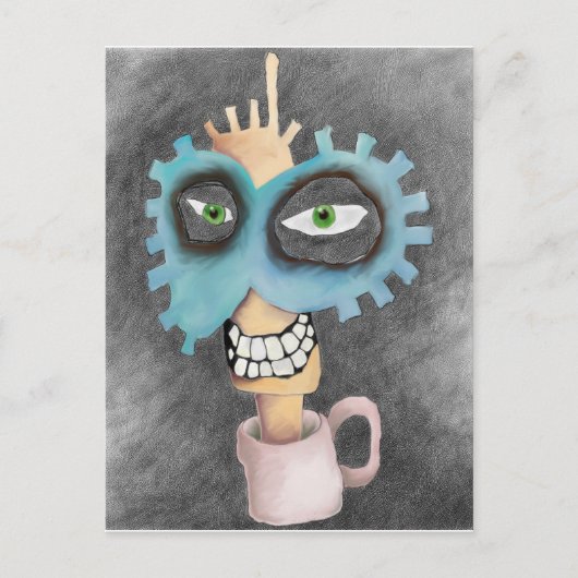 Head in a cup. postkarte (Vorderseite)