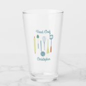 Head Koch Personalisiert Beer Glas (Vorderseite)