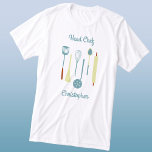 Head Koch Personalisiert Tri-Blend Shirt<br><div class="desc">Fun Head Koch Design mit Vintagen Küchenutensilien für Ihren Lieblings-Koch,  Koch oder Grillspezialist. Ändern Sie den Namen und den Text zu personalisieren.</div>