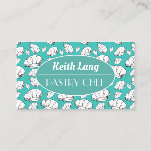 Head Köche Baker oder Pastry Koch Beruflich Visitenkarte (Vorderseite)