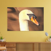 Head Mute Swan Portrait Leinwanddruck (Insitu (Wohnzimmer))