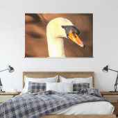 Head Mute Swan Portrait Leinwanddruck (Insitu (Schlafzimmer))