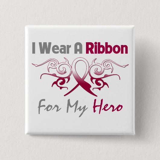Head Neck Cancal Tribal Deko Ribbon Hero Button (Vorderseite)