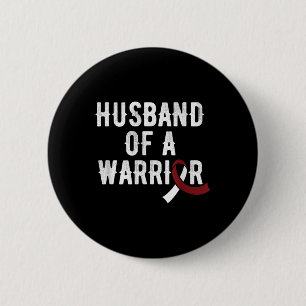Head Neck Cancer Husband Burgundy Ribbon Bewusstse Button