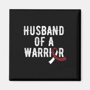 Head Neck Cancer Husband Burgundy Ribbon Bewusstse Magnet