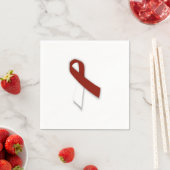 Head & Neck Cancer Ribbon Napkins Serviette (Beispiel)
