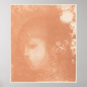 Head of a Child with Flowers by Odilon Redon Print Poster