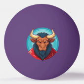 Head of a minotaur from greek mythology tischtennisball (Rückseite)