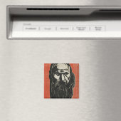 Head of an Old Man with Beard by Edvard Munch Magnet (In Situ (Geschirrspüler))