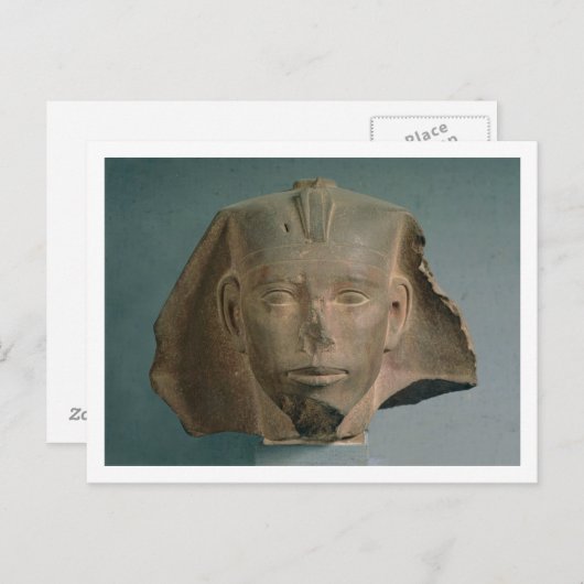 Head of King Djedefre, from Abu Roash, Old Kingdom Postkarte (Vorne/Hinten)