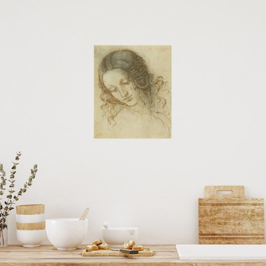 Head of Leda Da Vinci Poster (Küche)
