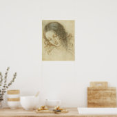 Head of Leda Da Vinci Poster (Küche)