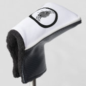 Head-on sea crab in circle golf headcover (3/4 Vorderseite)