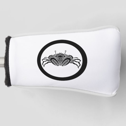 Head-on sea crab in circle golf headcover (Vorderseite)