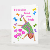 Head Over Heals Redhead Girl Karte (Vorderseite)