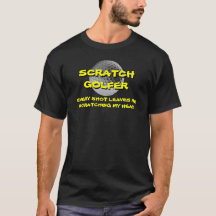Head Scratch Golfer Gelb auf Schwarz