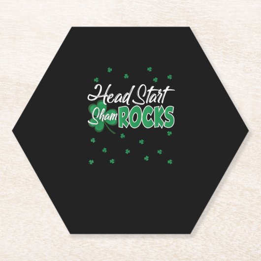 Head Start Kleeblatts St. Patrick's Day School Shi Untersetzer (Vorderseite)