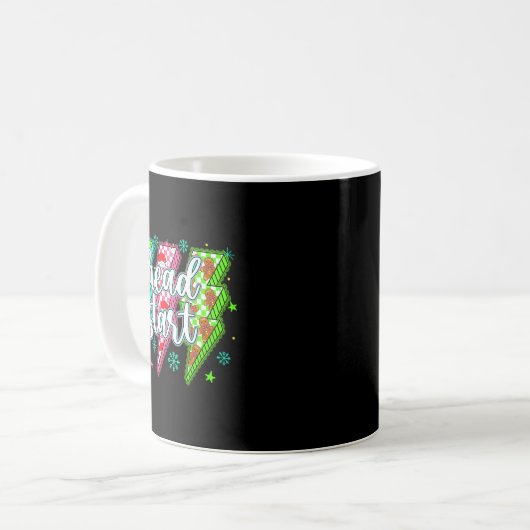 Head Start Lightning Christmas Checkered Graphic Kaffeetasse (Vorderseite Links)
