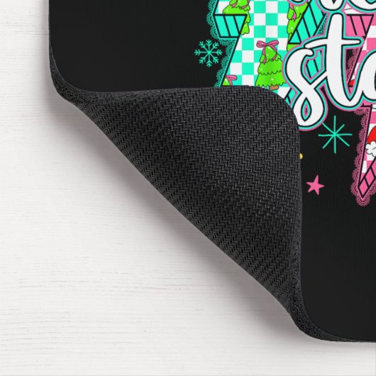 Head Start Lightning Christmas Checkered Graphic  Mousepad (Ecke)