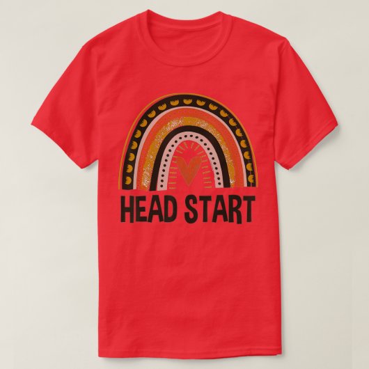 Head Start Rainbow Squad Girls Boys Teacher Back T T-Shirt (Design vorne)