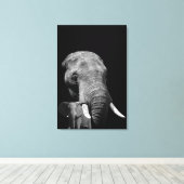Head strong Elephant Leinwanddruck (Insitu (Holzboden))