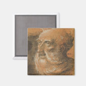 Head Study, 1522 Magnet (Vorderseite/Rückseite)