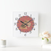 Head Study Quadratische Wanduhr (Zuhause)
