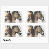 Head Study Rechteckiger Aufkleber (Blatt)