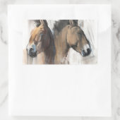 Head Study Rechteckiger Aufkleber (Tasche)