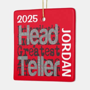Head Teller Extraordinaire CUSTOM Keramikornament