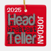 Head Teller Extraordinaire CUSTOM Keramikornament (Vorderseite)