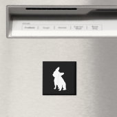 Head Tilt Apparel Frenchie Head Bulldog Lover Gesc Magnet (In Situ (Geschirrspüler))