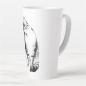 Head Tilt Tabby Cat Monochrome Art Tasse (Rechte Ecke)