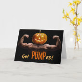 Head Turner Halloween Bodybuilder gepumpt Karte (Gelbe Blume)