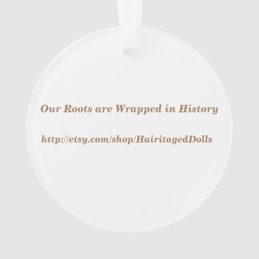 Head Wrap Doll Ornament (Rückseite)