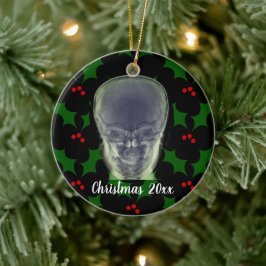 Head Xray Christmas Keramik Ornament