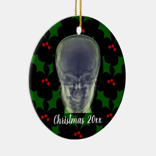 Head Xray Christmas Keramik Ornament (Rechts)