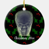 Head Xray Christmas Keramik Ornament (Hinten)