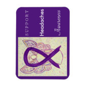 Headaches Awareness Ribbon Angel Custom Magnet (Vertikal)