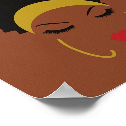 Headband & Afro Puff Poster Art (Ecke)