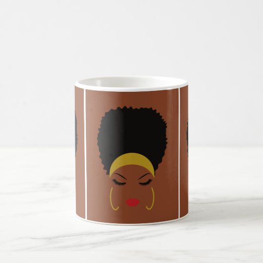 Headband & Afro Puff Tasse (Mittel)