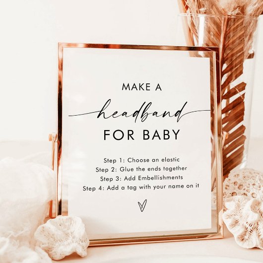 Headband für Baby-Zeichen | Neutral ein Headband m Poster