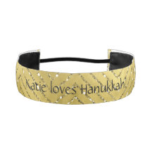 Headband Hanukkah "Zickzack Holiday Gold"
