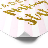 Headband Making Station Signieren Pink Gold Confet Poster (Ecke)