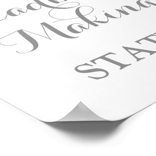 Headband Making Station Signieren rosa Farbe Poster (Ecke)