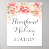 Headband Making Station Signieren rosa Farbe Poster (Vorne)