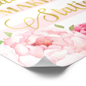 Headband Making Station Signieren rosa, florale St Poster (Ecke)