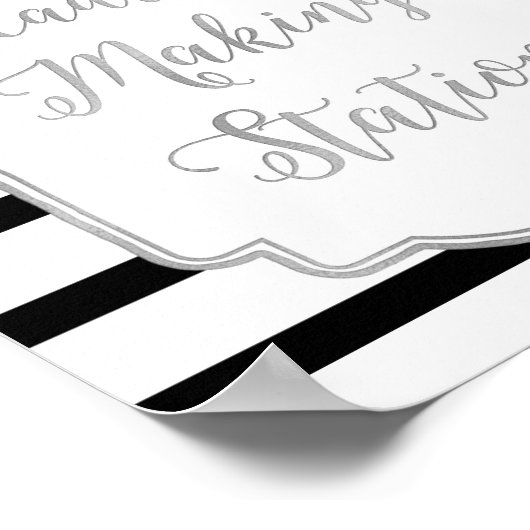 Headband Making Station Signieren Silver Black Str Poster (Ecke)