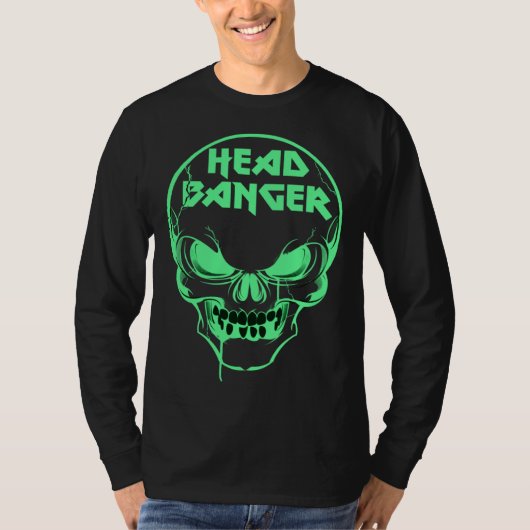 Headbanger Heavy Metal Rocker Dubstep Techno Rave  T-Shirt (Vorderseite)