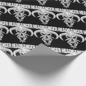 Headbanger-Schädel Geschenkpapier (Ecke)